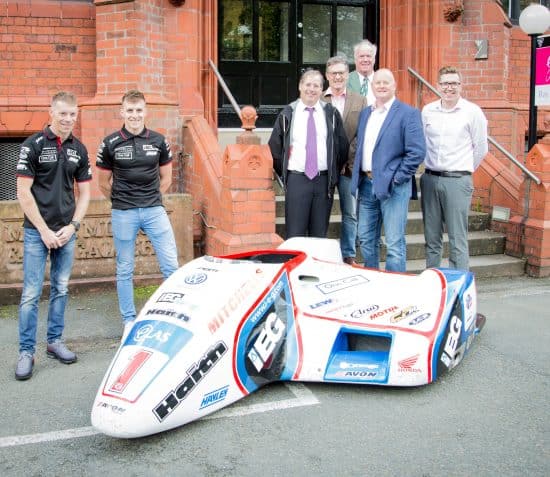 Record-breaking Birchall brothers’ 2018 sidecar arrives at Manx Museum