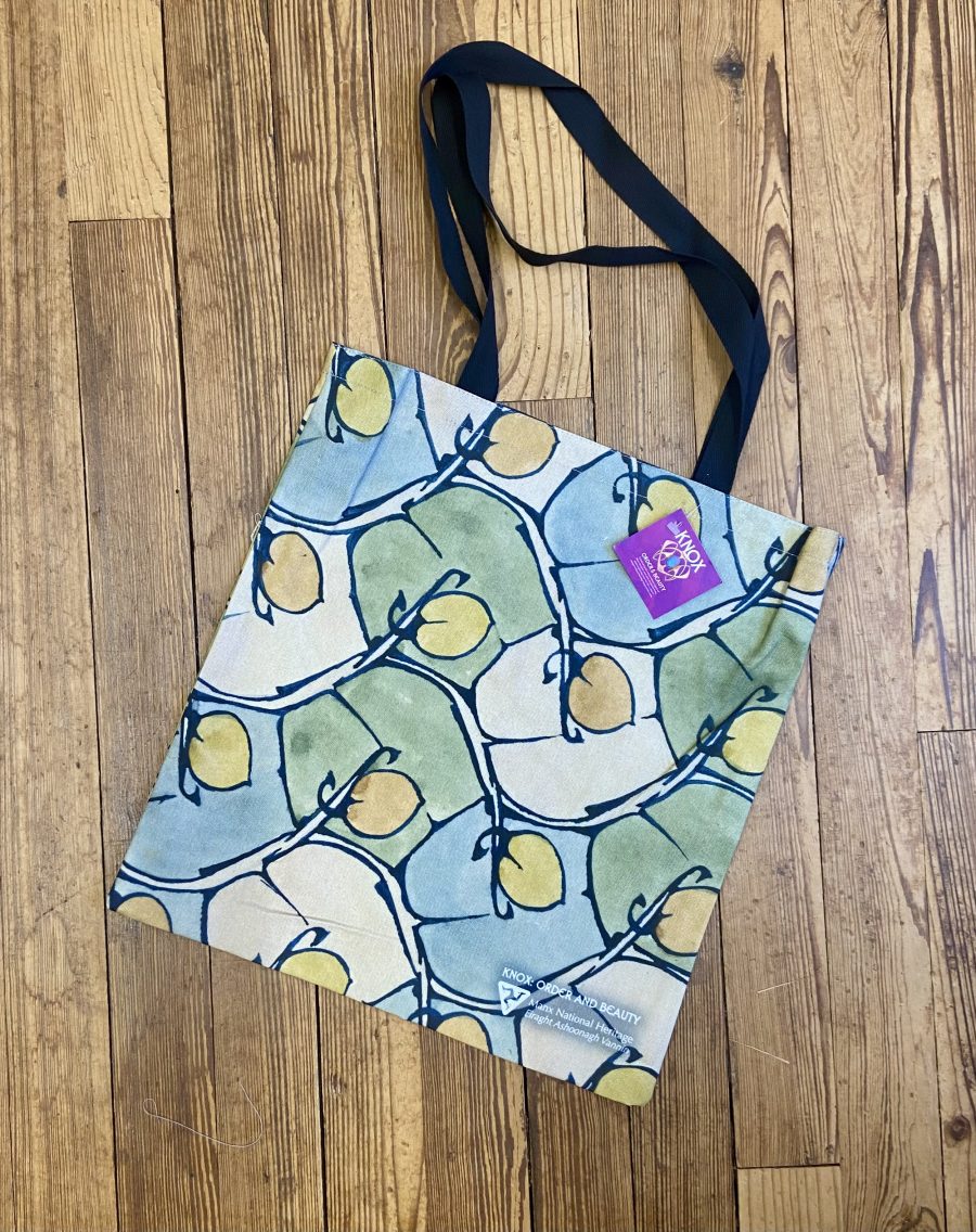 Archibald Knox Green Buds and Leaves Design Tote Bag
